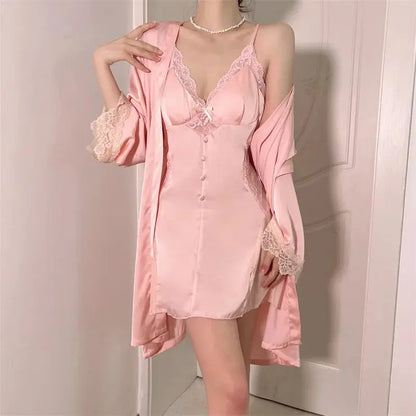 Time Can Bring You Down Robe Nightdress LacyNighty Sleeping Wear