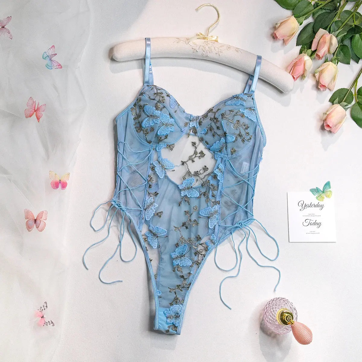 LacyNighty™ Butterfly Embrace Lace Set yuminancy Bodysuit