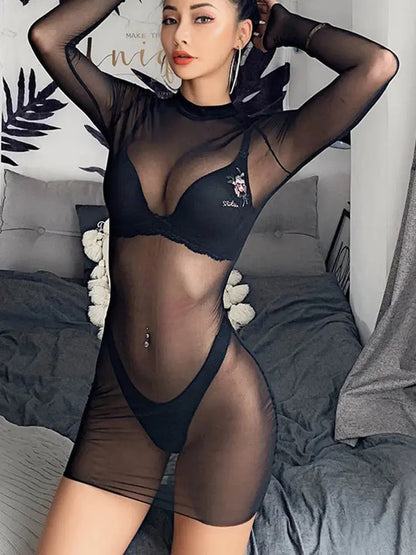 LacyNighty™ Sheer Temptation Mini Dress Lacy Nighty