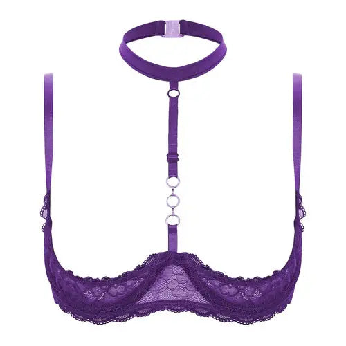 LacyNighty™ Halter Neck Open Bra GHALLAS Other