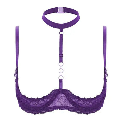 LacyNighty™ Halter Neck Open Bra GHALLAS Other