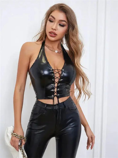 Leather Top Lacy0301 Other