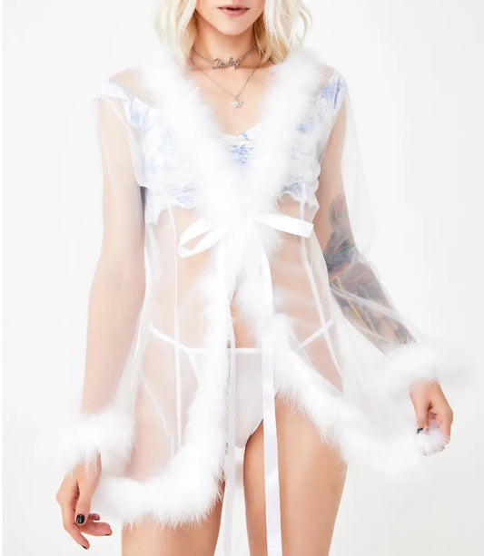 Bou Faux Fur Robe Lavah Intimates robe