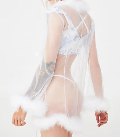 Bou Faux Fur Robe Lavah Intimates robe