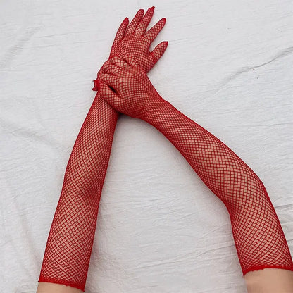 LacyNighty™ Fishnet Long Sleeve Gloves Lavah Intimates gloves