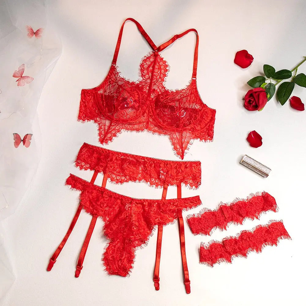 Lace Dreams 4-Piece Lingerie Set Lavah Intimates Lingerie set