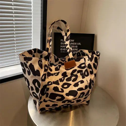 Oversized Leopard Print Shoulder Bag Lacy0301 Other