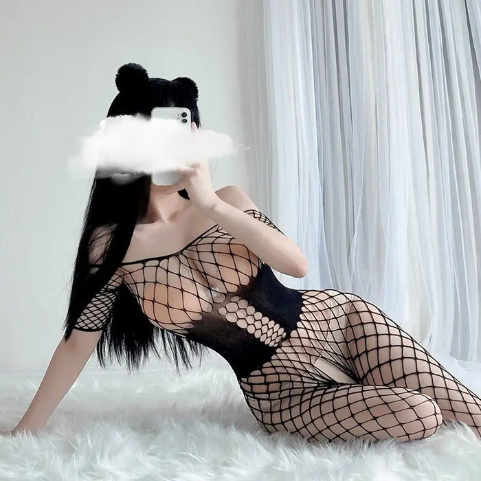 LacyNighty™ Model ST504 OJBK Bodystocking