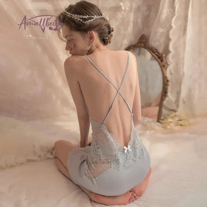 LacyNighty™ Embroidered Lace Deep V Nightdress Lacy Nighty