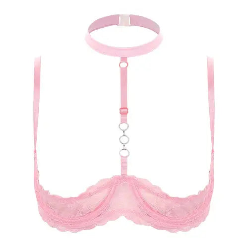 LacyNighty™ Halter Neck Open Bra GHALLAS Other