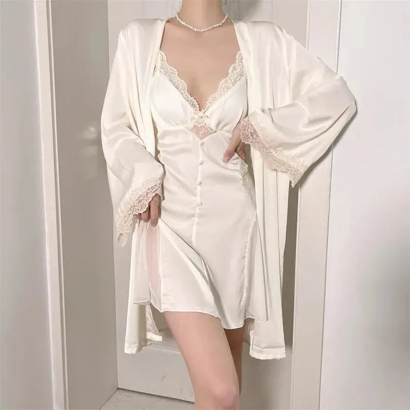 Time Can Bring You Down Robe Nightdress LacyNighty Sleeping Wear