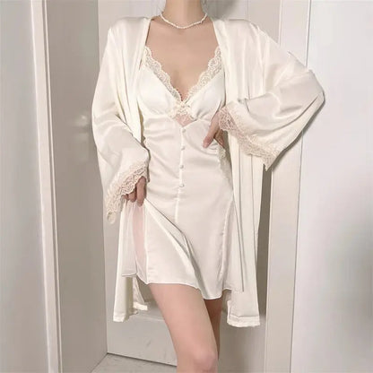 Time Can Bring You Down Robe Nightdress LacyNighty Sleeping Wear