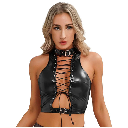 Liza Leather Bra Lacy0301Goth