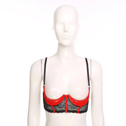 Open Cup Leather Lingerie ghalas