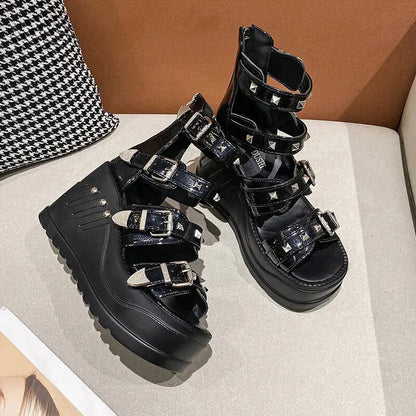 Crystal Platform Sandals Aphixta Official Store Home