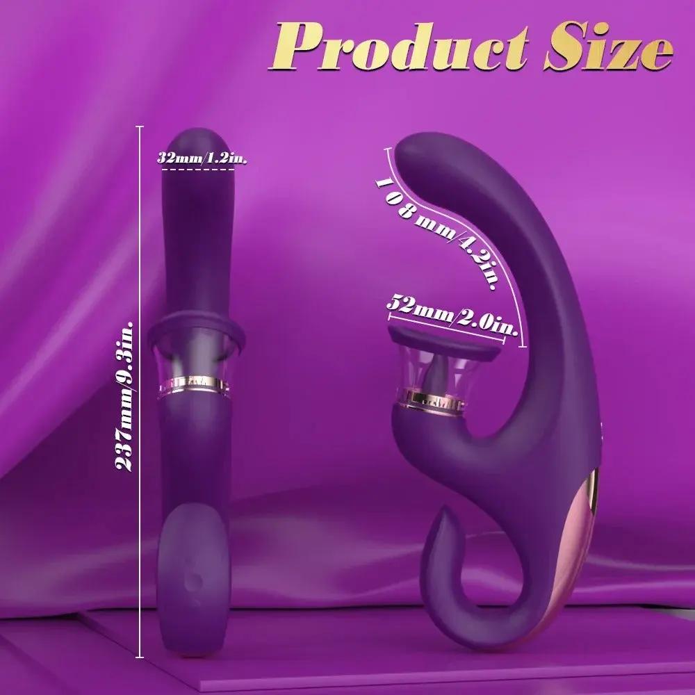 Sandra 3-in-1 G-Spot and Clitoral Suction Rabbit Vibrator - Lacy Lacy Nighty Sandra 3-in-1 G-Spot and Clitoral Suction Rabbit Vibrator - Lacy Lacy Nighty