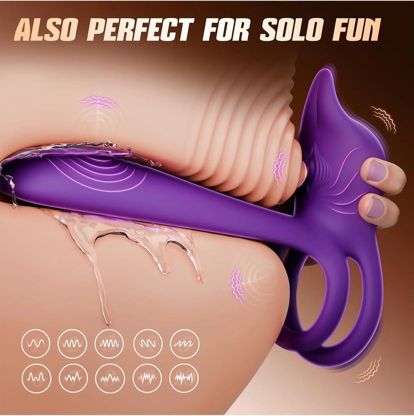💥2026, Flexo - Cock Ring with Remote Control for G-Spot and Clitoral Stimulation, 4 IN 1