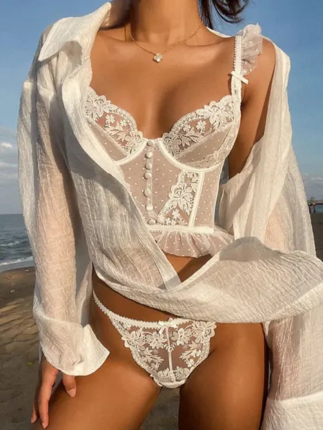 How It Goes Bra Set CINOON Official Store Lingerie & Intimates