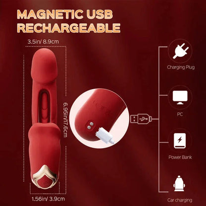 💥2025G Helios Spot Vibrator: 7 Modes for Clitoral Stimulation, Thrusting Dildo & Anal Play Nighty