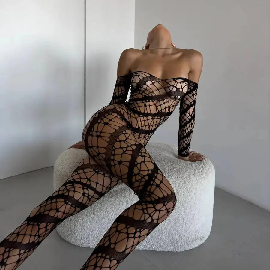 LacyNighty™ Lace Full Bodystocking Hemiras lingerie