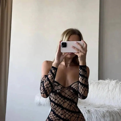 LacyNighty™ Lace Full Bodystocking Hemiras lingerie