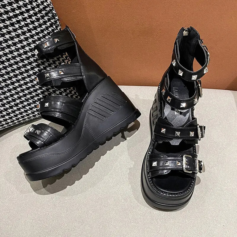 Crystal Platform Sandals Aphixta Official Store Home