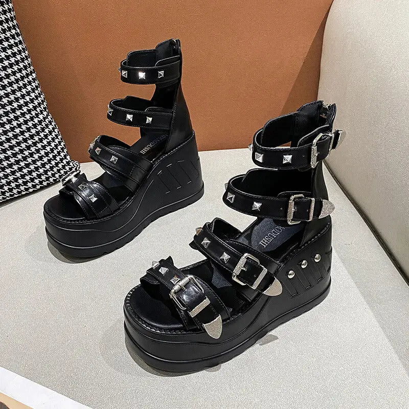 Crystal Platform Sandals Aphixta Official Store Home
