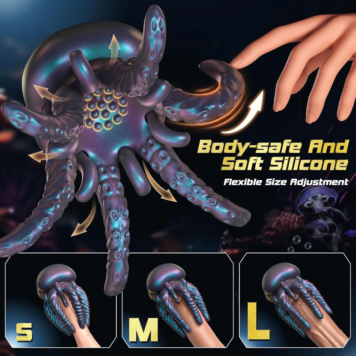 2025 Men's Fun Jellyfish Vibrator👑 10 intense vibration, waterproof