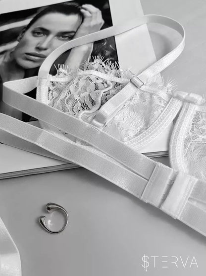 LacyNighty™ Lace Fairy Embroidery Push-Up Lingerie Set Lacy Nighty Lingerie Set