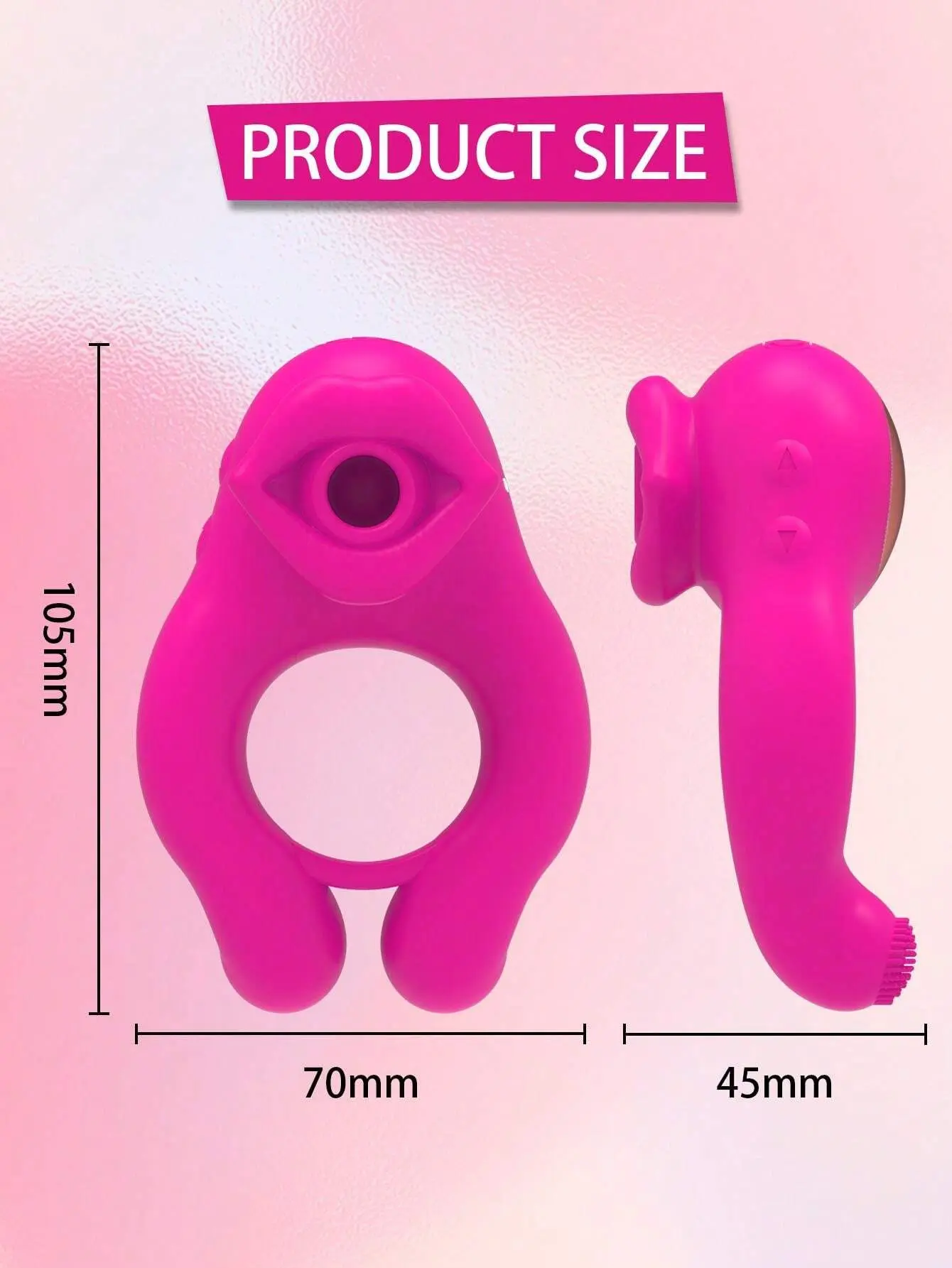 💥2025 Mouth Sucking & Vibrating Cock Ring Clitoral Stimulator For Couples Nighty