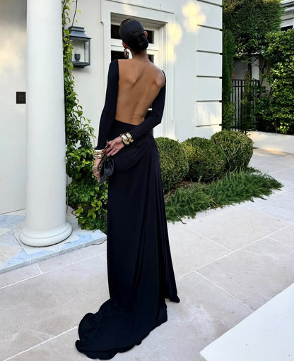 Sheer Backless Dress Lacy Nighty