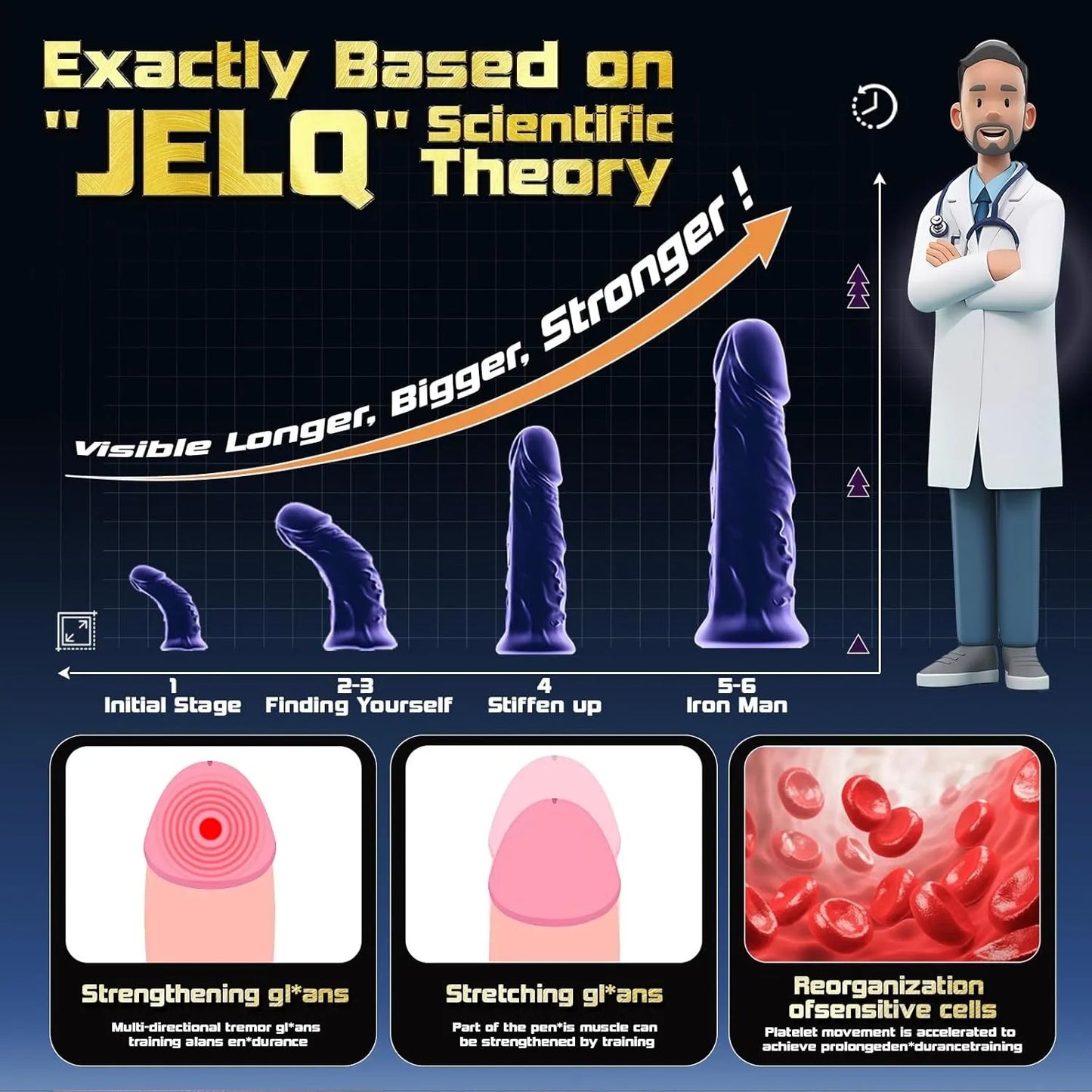 2025 Men's Fun Jellyfish Vibrator👑 10 intense vibration, waterproof