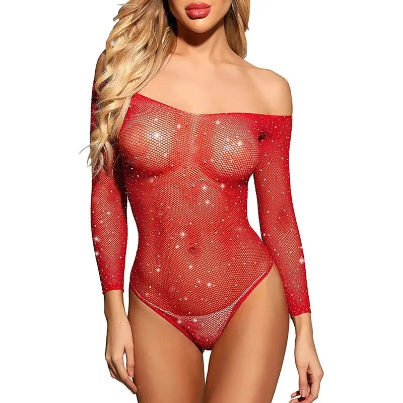 Lara Rhinestone Bodysuit Lavah Intimates bodysuit