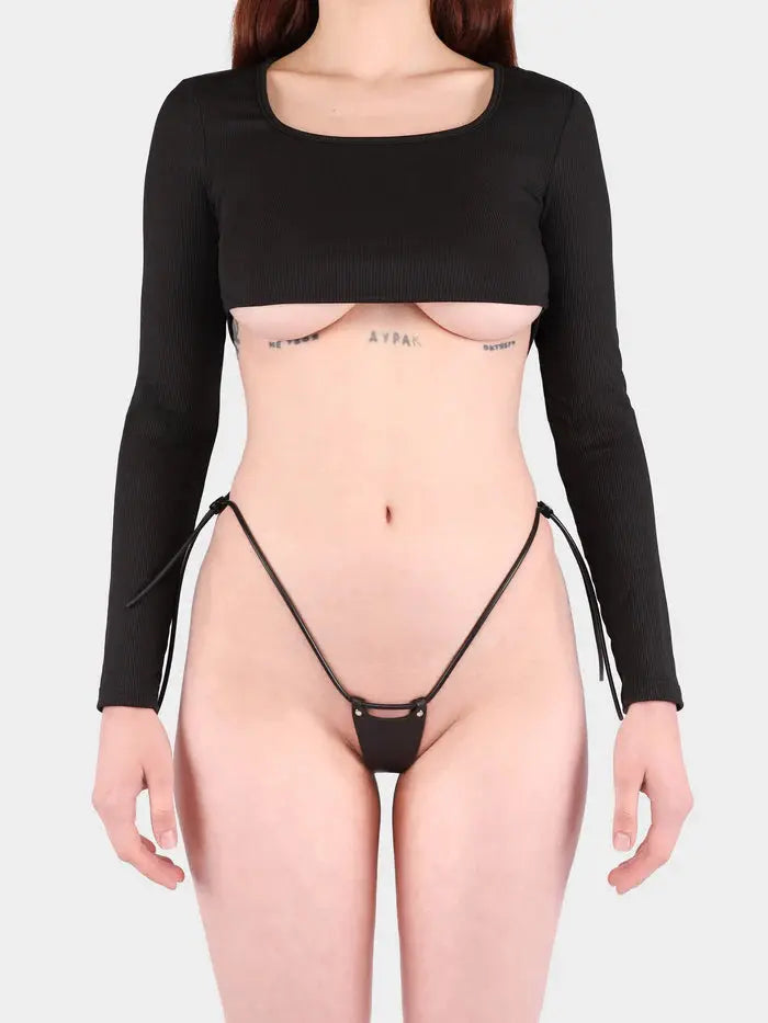 Petit Bikini Thong Baby turns Blue Vegan Harnesses