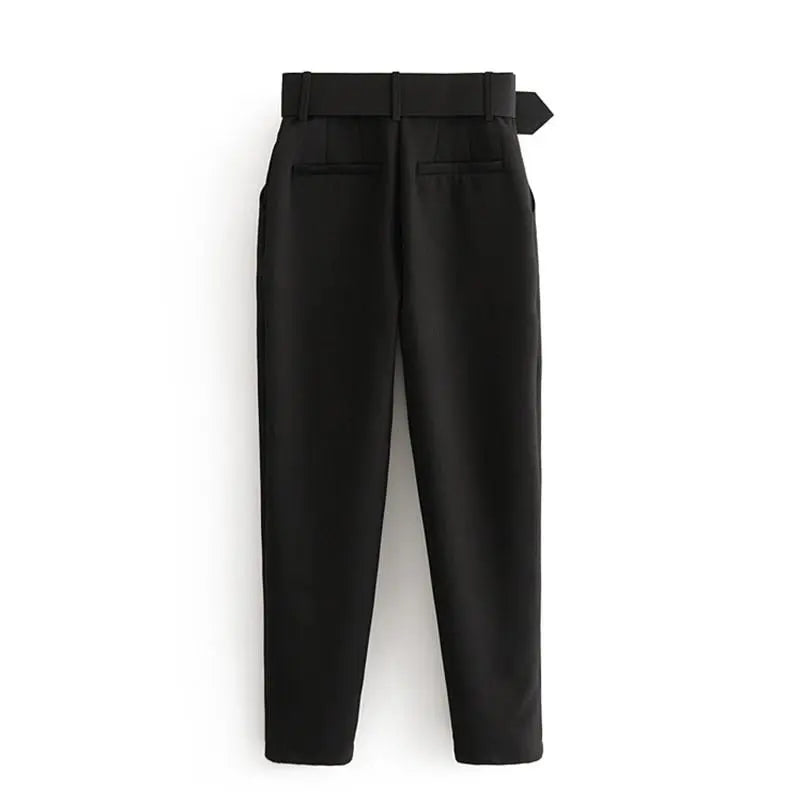 Office Lady Suit Pants with Belt Lacy0301Goth