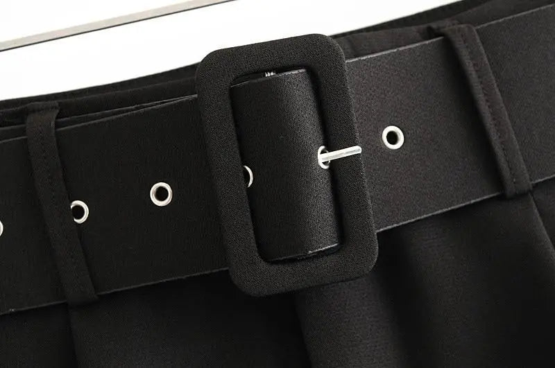 Office Lady Suit Pants with Belt Lacy0301Goth