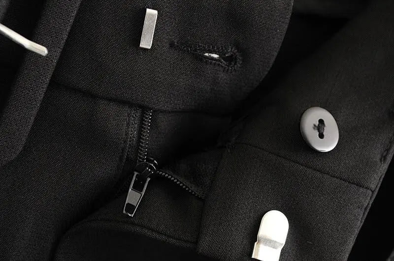 Office Lady Suit Pants with Belt Lacy0301Goth