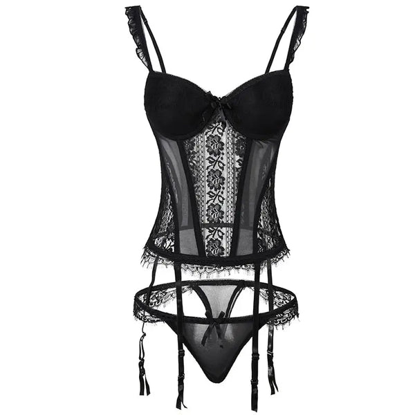 LacyNighty™ Clementine Lace Corset LINGERIE DROPSHIPPING STORE Lace Corset