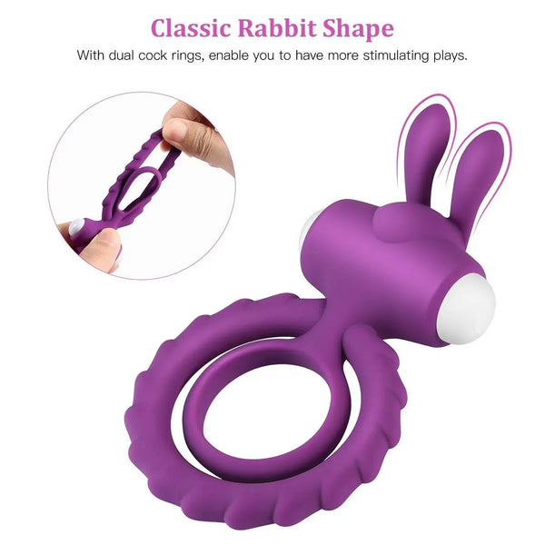 LacyNighty™ Happy Rabbit Love Ring Lavah Intimates