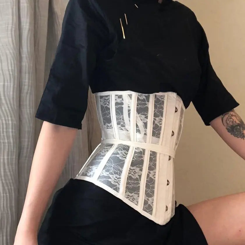 LacyNighty™ Model UC616 LORETTA LACE LINGERIE Underbust Corset