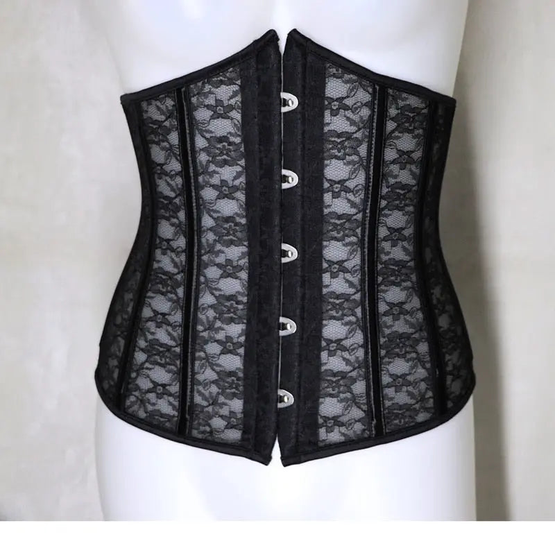 LacyNighty™ Model UC616 LORETTA LACE LINGERIE Underbust Corset