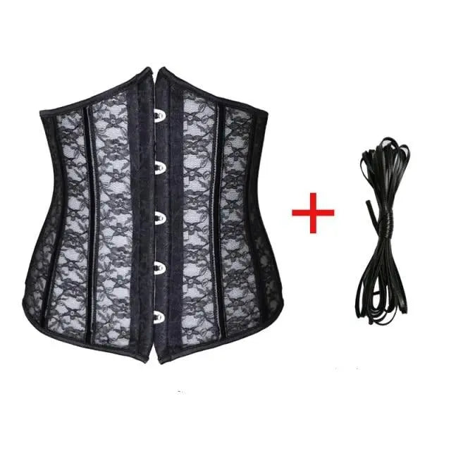 LacyNighty™ Model UC616 LORETTA LACE LINGERIE Underbust Corset