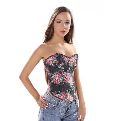 LacyNighty™ Model CT446 LORETTA LACE LINGERIE OVERBUST CORSET