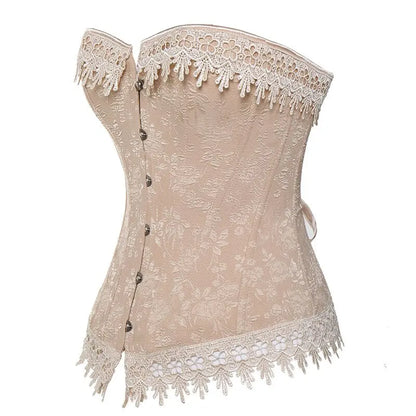 LacyNighty™ Model CT404 LORETTA LACE LINGERIE OVERBUST CORSET