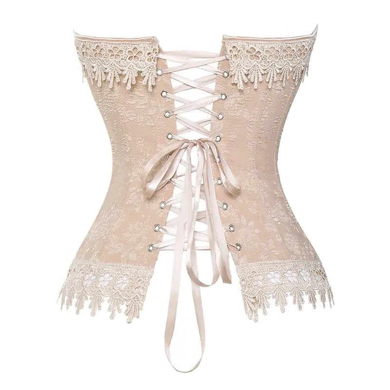 LacyNighty™ Model CT404 LORETTA LACE LINGERIE OVERBUST CORSET