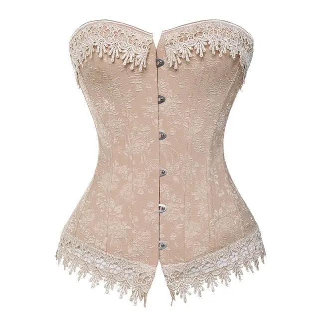 LacyNighty™ Model CT404 LORETTA LACE LINGERIE OVERBUST CORSET