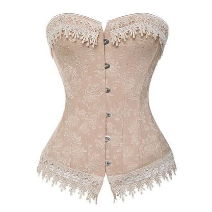 LacyNighty™ Model CT404 LORETTA LACE LINGERIE OVERBUST CORSET
