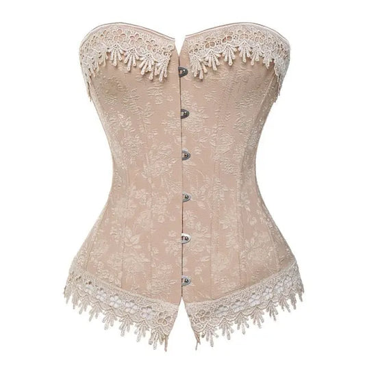 LacyNighty™ Model CT404 LORETTA LACE LINGERIE OVERBUST CORSET
