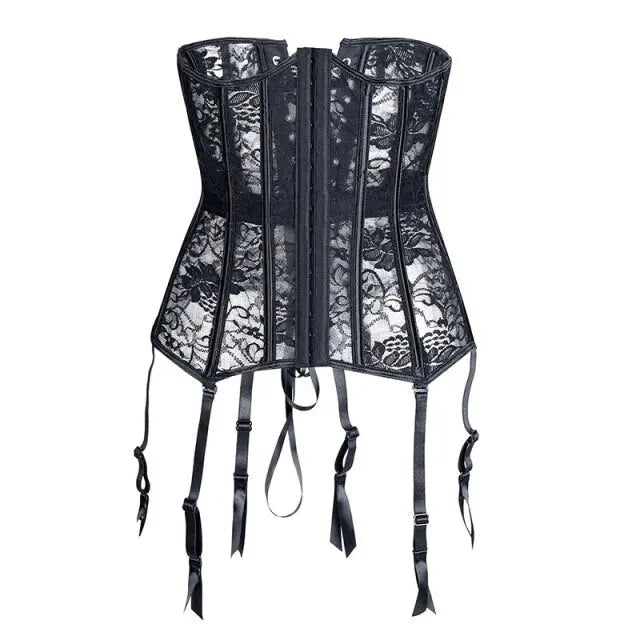 LacyNighty™ Model UC604 LORETTA LACE LINGERIE Underbust Corset