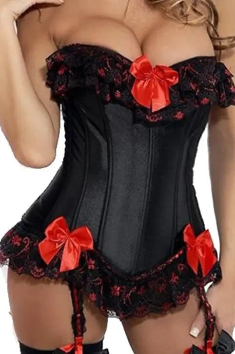 LacyNighty™ Model CT412 LORETTA LACE LINGERIE OVERBUST CORSET